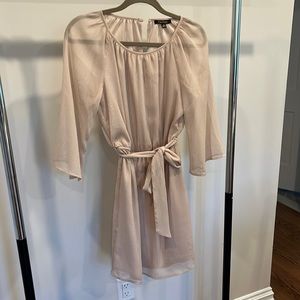 sparkley champagne holiday chiffon dress